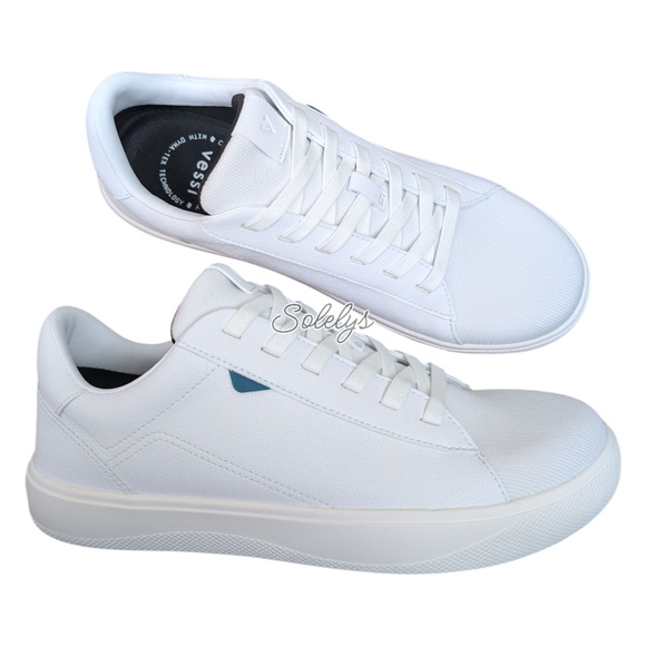 Vessi Soho Womens 8 Waterproof Vegan Leather Sneaker Ivory White NEW In Box - Picture 1 of 13